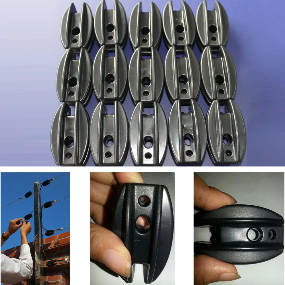 

90PCS/Lot Electronic Fence Terminal Rod Insulator Electric Fence Accessories ABS Fencing Insulators