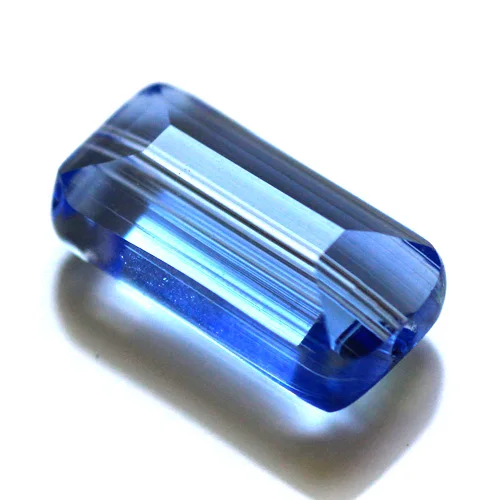 lt sapphire Страбелло Горячая сиреневый Цвета 12x6 мм 100 шт. прямоугольник австрийский кристалл, с украшением в виде кристаллов Стекло бусины, бусины с большим отверстием длинные бусины для изготовления ювелирных изделий - Цвет: lt sapphire