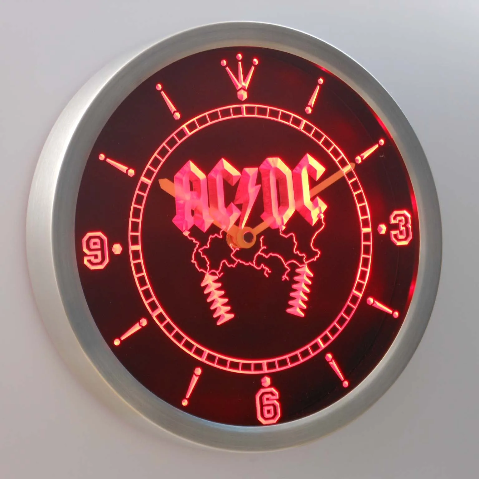 Nc0142 ACDC AC/DC рок-н-ролл-бар пива неоновые световые знаки светодиодный настенные часы