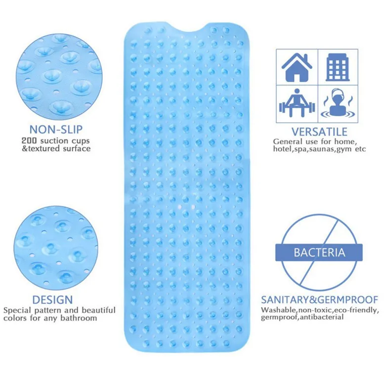 40x100 см длинные коврики для ванны ПВХ нескользящий коврик душа аксессуары ванной
