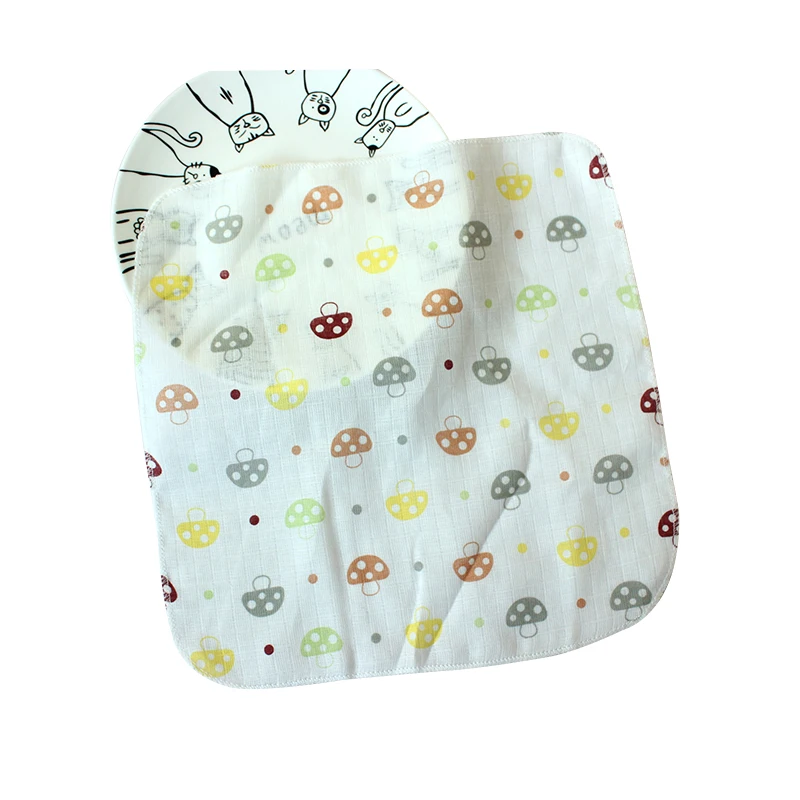 【2 layers】 Baby Bibs For Boys&ampGirls Burp Cloths Bandana Infant Cartoon Anti-dirty Bib Bandanas Square Saliva Towel | Детская
