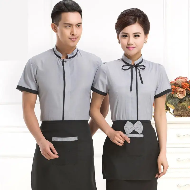 Униформа для отеля Летняя женская одежда работы в ресторане официанту с коротким