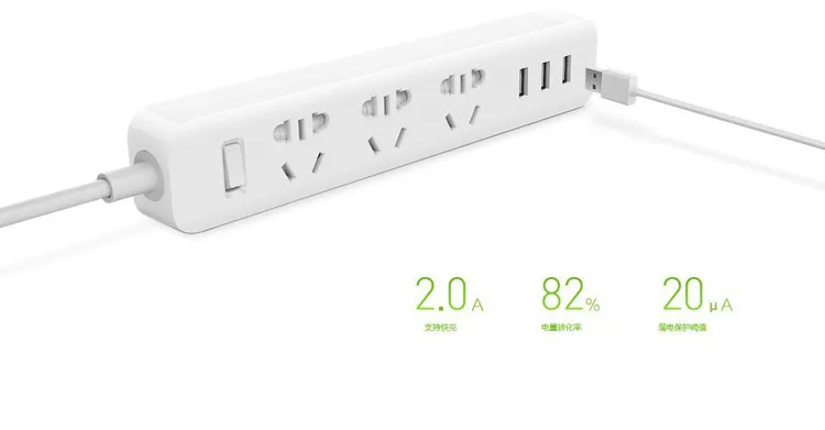 Xiao mi power Strip 3 розетка mi розетка с 3 usb-портами домашняя лента для домашней электроники