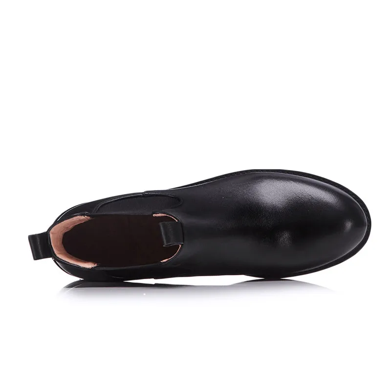 Женские ботильоны из натуральной кожи ASUMER с круглым носком большие размеры 34 43