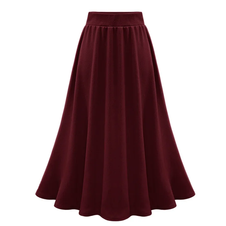 

Womens Skirts Female Summer 2019 Solid Color A-Line Skirt Chiffon Long Plus Size Casual Women Clothing Simple Elegant Skirts NEW