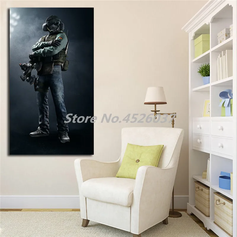 Картина на холсте Tom Clancy's Rainbow Six осада Jager современный настенный постер с
