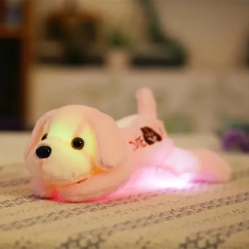 1 шт. 35 см Kawaii светящиеся плюшевые игрушки собаки светящиеся светодиодный светильник красивые игрушки-животные милые мягкие красочные подушки дети ребенок девочки подарок