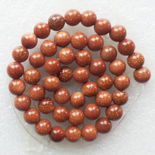 (1 нить/Лот) оптовая продажа натуральный Золотой песок камень Круглый свободный