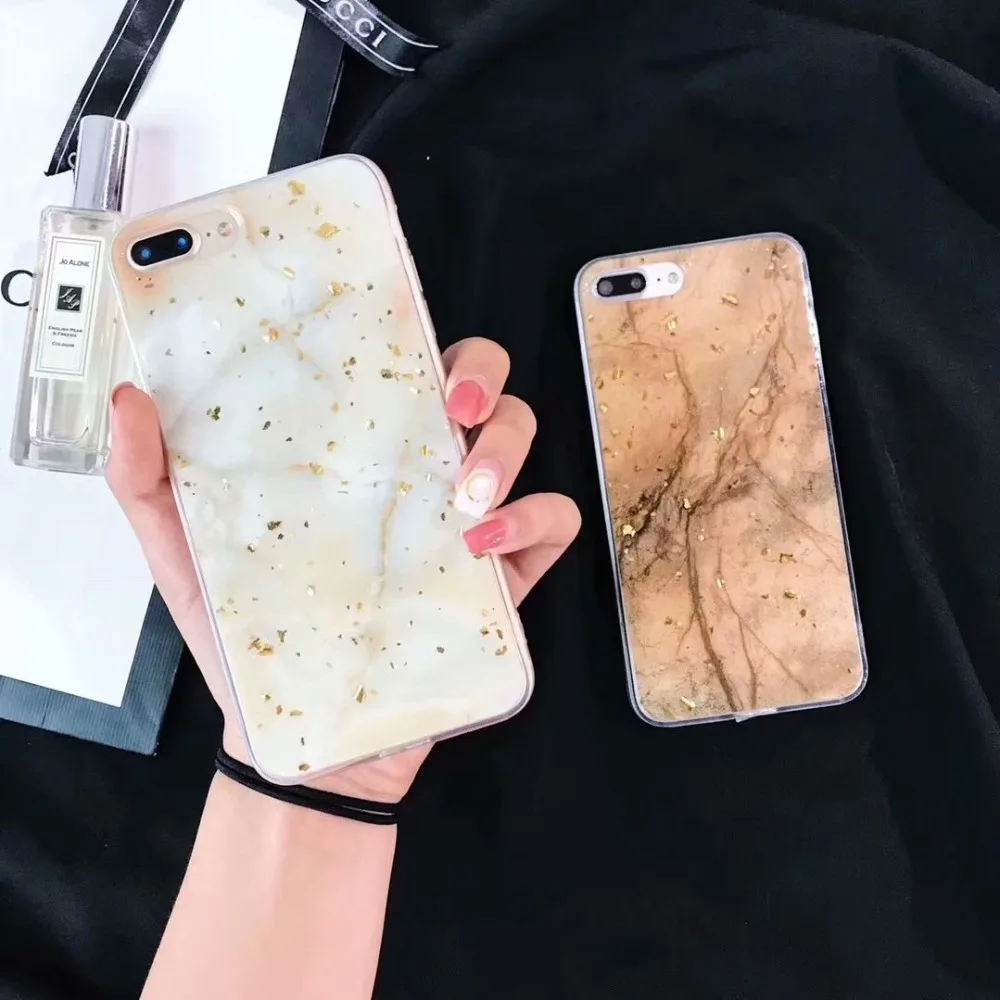 COPEONE Gold Foil Marble Phone Case for iPhone X XR XS XSMAX Soft TPU Cover 6 6s 7 8 Plus Kickstand Capa |