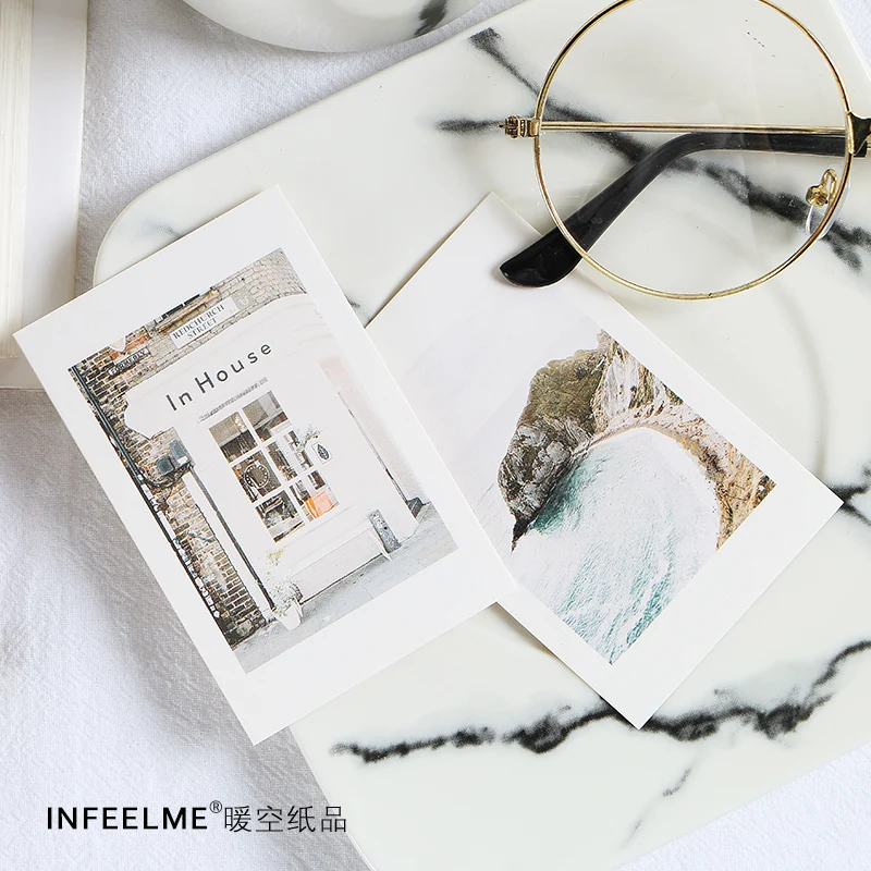 28 листов в наборе длинная ломо открытка с изображением гор и рек мини