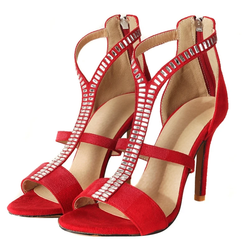 

ENMAYLA Flock Basic Casual sandals women sandalias de verano para mujer 2019 summer high heel sandals size 34-43 LY1187