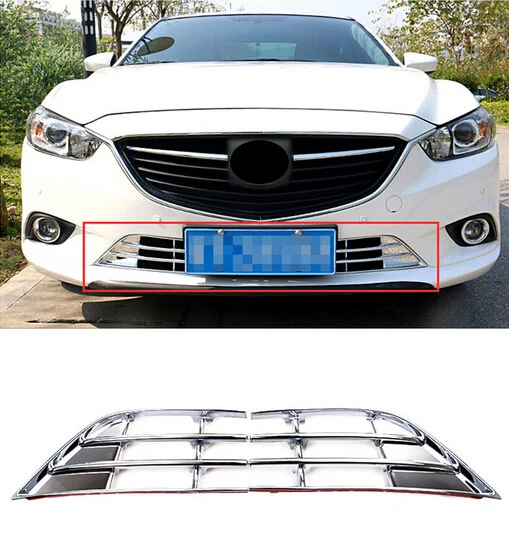 Для Mazda 6 M6 Atenza 2013 2014 2015 ABS Хромированная передняя нижняя решетка рама