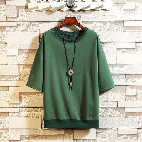 Casual Men's Clothing Tops& Tees T-Shirts Plus Asian Sizes M-4XL 5XL Summer Short Sleeves Brand Tshirt - Цвет: T19829 ASIAN SIZE G