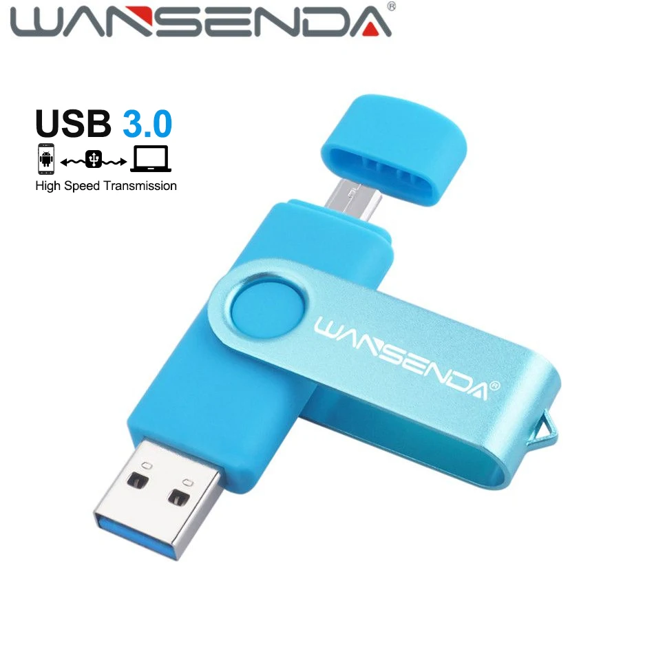 WANSENDA 3 0 USB OTG флэш накопитель 128 Гб 64 ГБ 32 флеш 16 8 многофункциональная флешка ручки