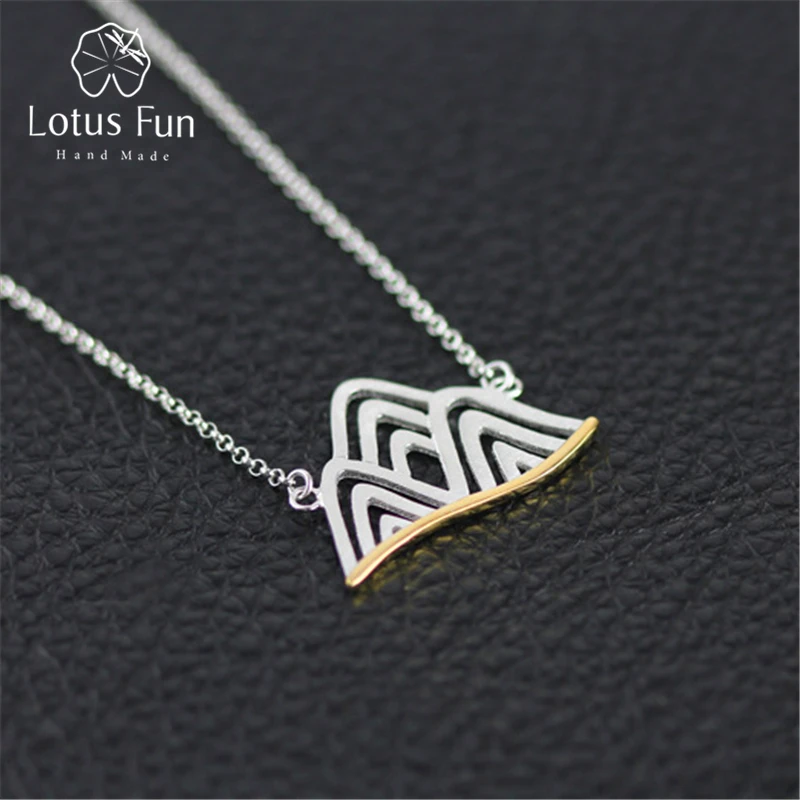 Lotus Fun реальные 925 серебро ручной работы дизайнер ювелирных украшений горный