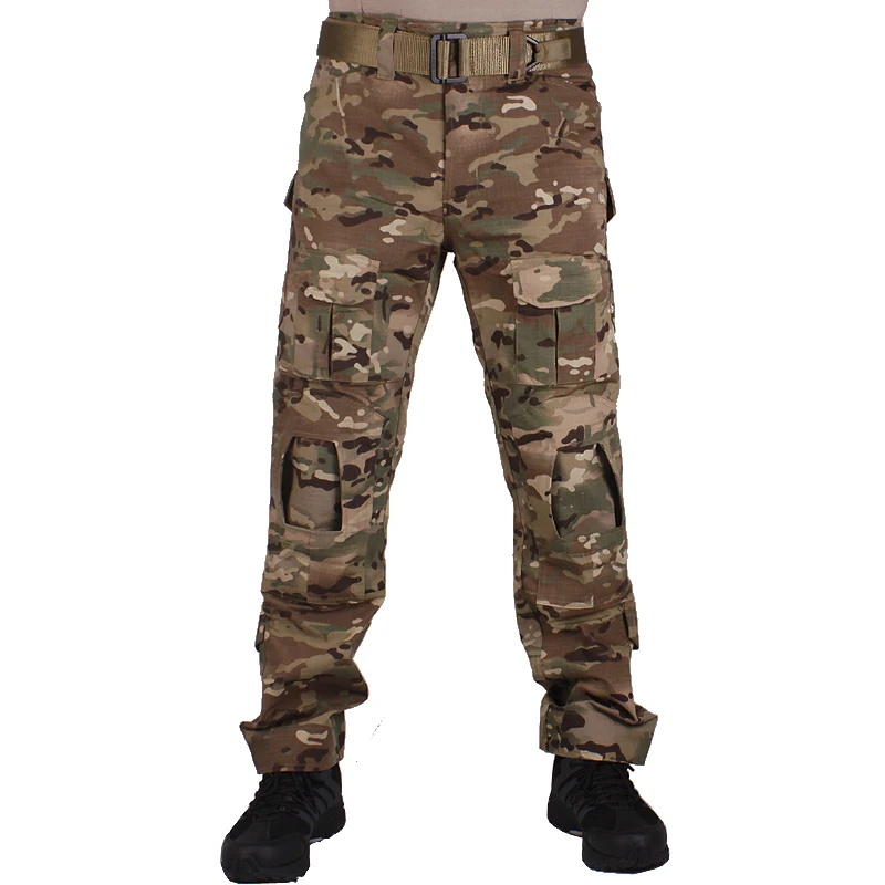 Охотничьи камуфляжные штаны tactische Broek Multicam MC broek en kniebeschermers военная игра косплей униформа