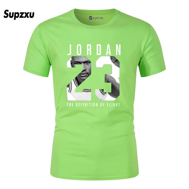green Новая брендовая одежда Jordan 23 Мужская футболка Swag футболка Хлопковая мужская футболка с принтом Homme Фитнес Camisetas хип-хоп Футболка - Цвет: green
