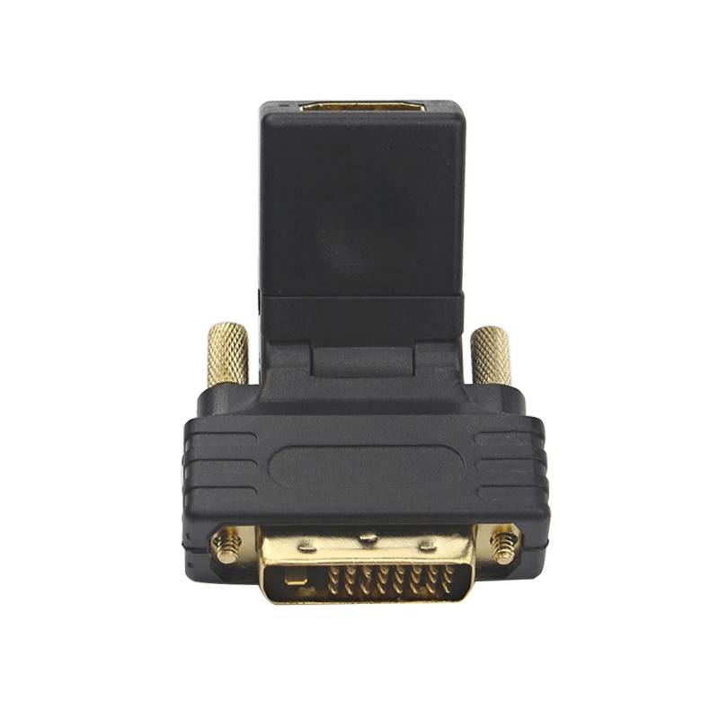 360 градусов вращение мужского и женского пола совместимому с HDMI к DVI-D DVI 24 + 1 Pin