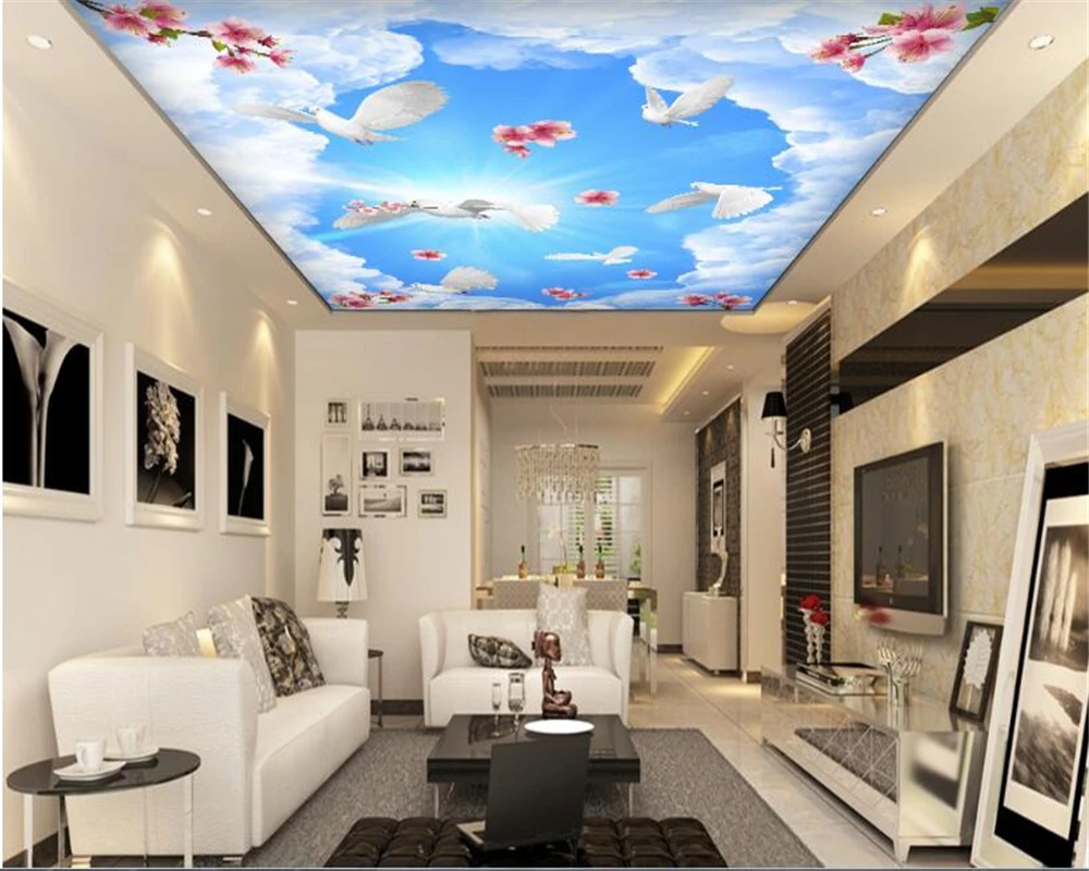 3d обои современные модные астетические декоративные картины белые тучки dream sky