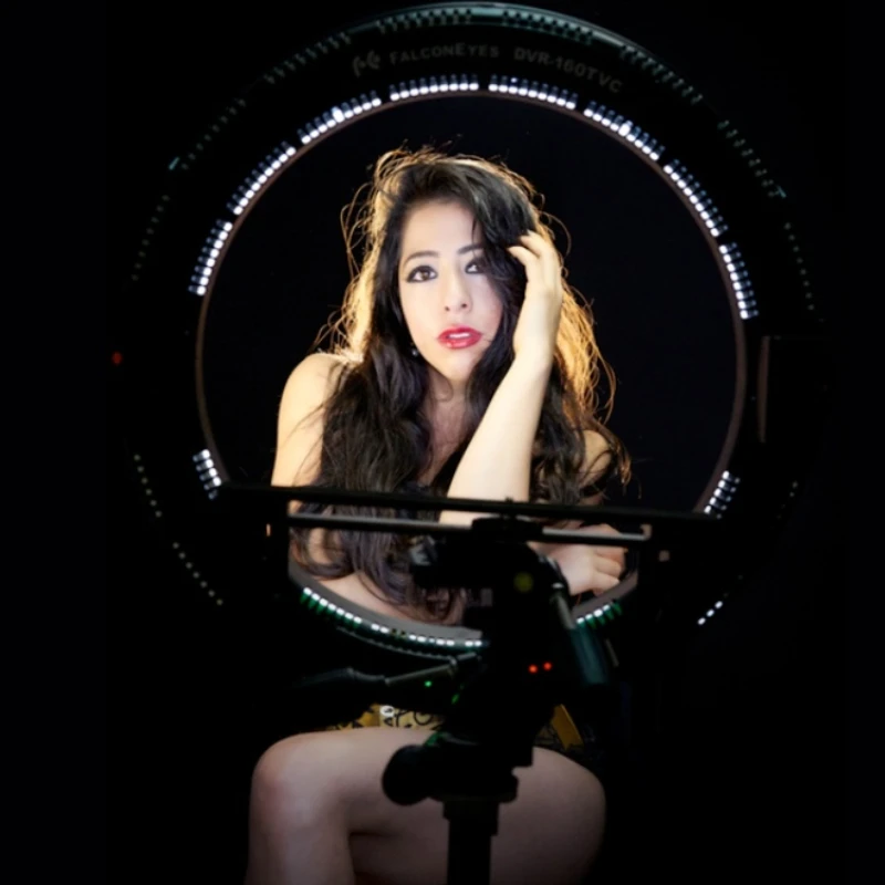 Photography Dimmable LED Selfie Ring Light Youtube Video Live 3500-5500k Photo Studio DVR-160TVC | Электроника