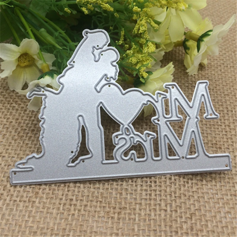 MR & MRS Свадебные металлические режущие штампы трафареты скрапбукинга Фотоальбом