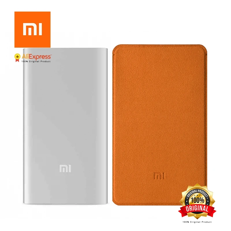 Оригинальный внешний аккумулятор Xiaomi Mi 5000 мАч подарок чехол портативное