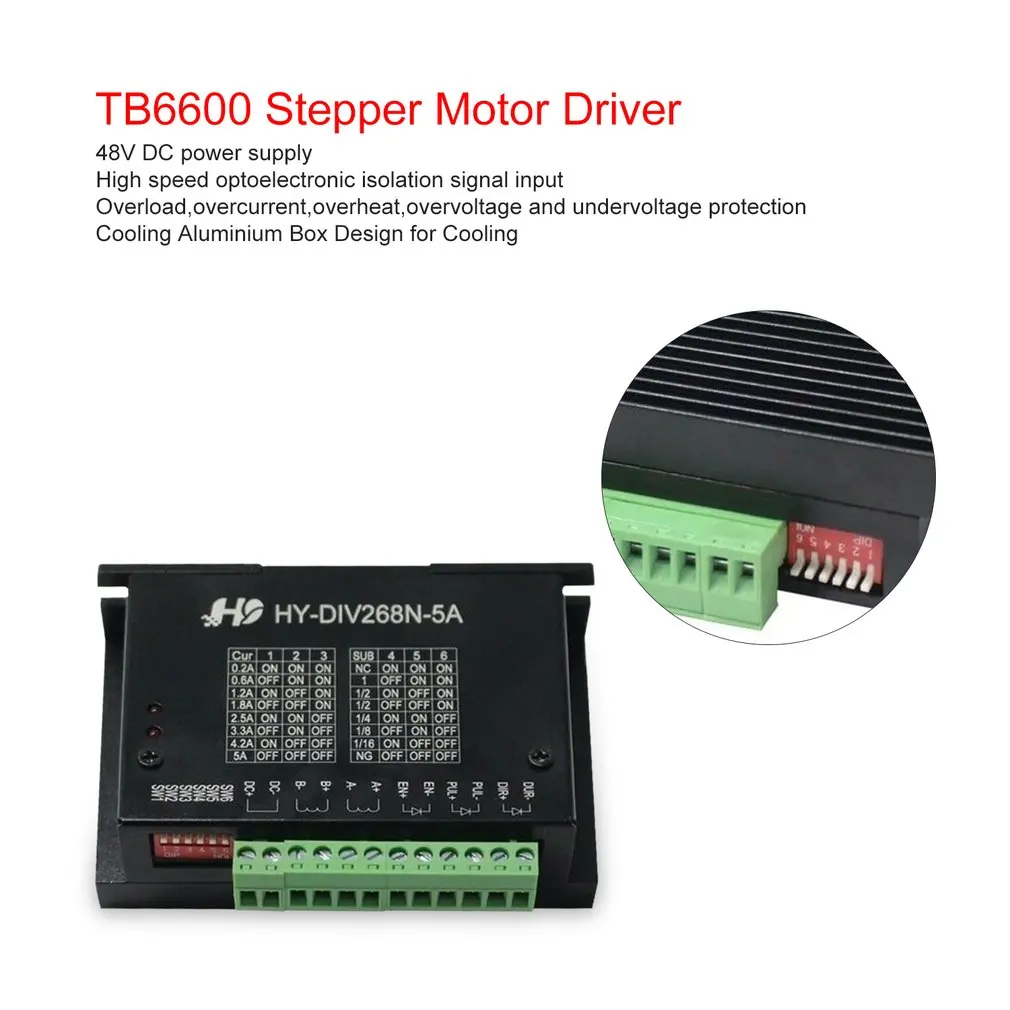TB6600 5A числового программного управления Драйвер шагового двигателя Нема 17