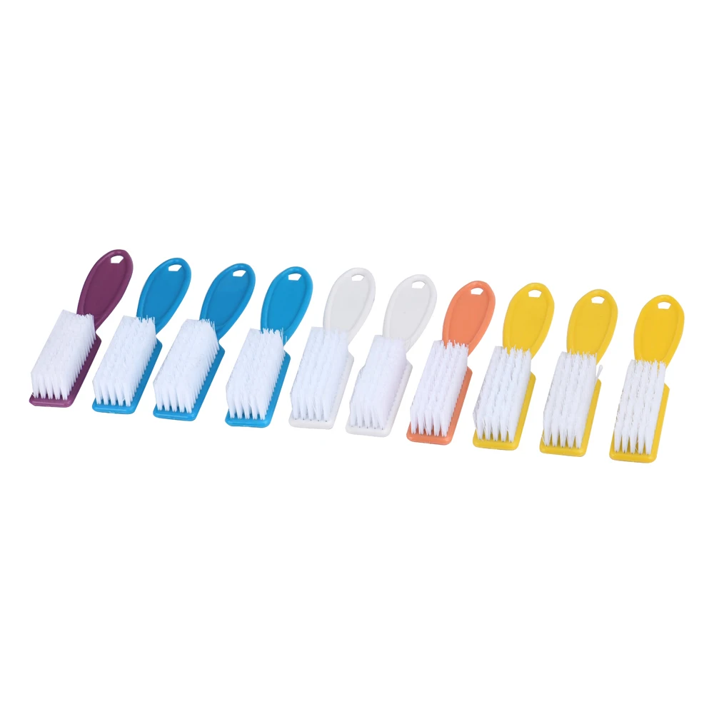 

2020 10PCS Nail Art Plastic Cleaning Brush Finger Nail Care Dust Clean Handle Scrubbing Brush Tool File Manicure Pedicure MY193