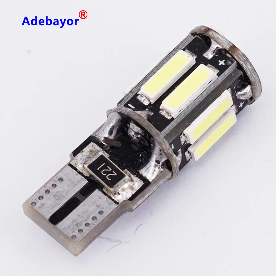 10 шт. 7014 smd T10 Canbus безотказные внутренние фонари для оформления интерьера
