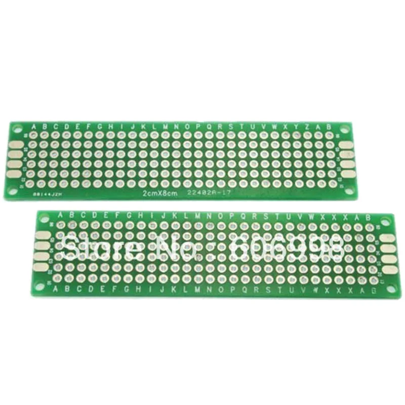 100 шт./2*8 см двухсторонний прототип медная печатная плата универсальная для Arduino