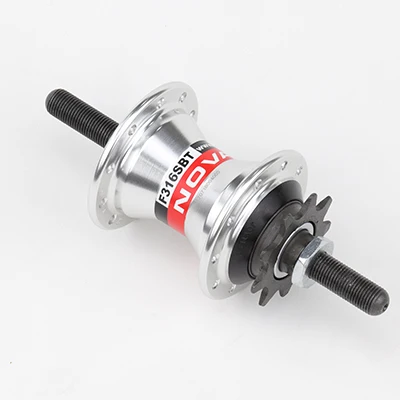 Silver 20H 9T Novatec F316SBT, 20 отверстий, 9 т, складной велосипед, одна скорость, задние велосипедные ступицы с звездочками и замком, 80 мм, черный, красный, серебристый, золотой - Цвет: Silver 20H 9T