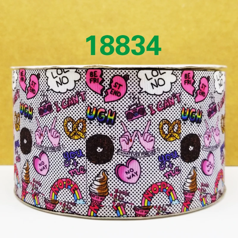 Новое поступление ленты аксессуары для волос лента 10 ярдов печатных grosgrain ленты 18830