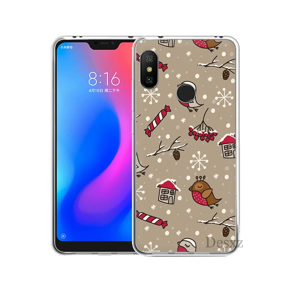 Веселый Чехол для телефона с рождественским рисунком чехол Xiaomi Mi 5 6 8 Lite SE A1 A2 5X 6X Mix