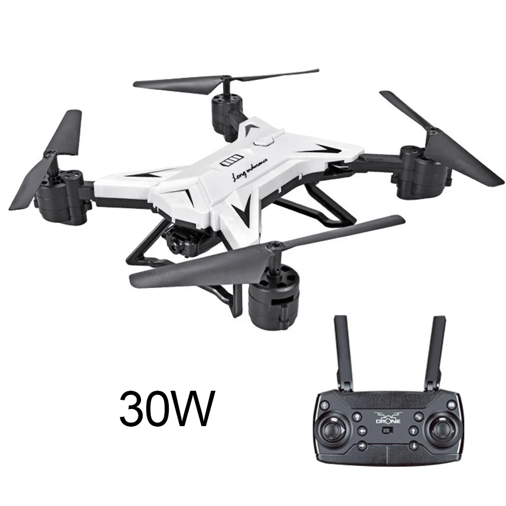 White 0.3MP Радиоуправляемый вертолет Дрон с камерой HD 1080P Led wifi FPV селфи складной четырехосный Дрон Квадрокоптер 20 минут работы от батареи - Цвет: White 0.3MP