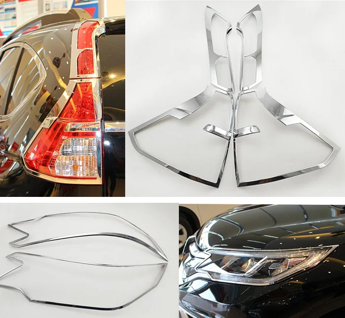 Аксессуары для HONDA CRV хромированный передний и задний Головной фонарь крышка