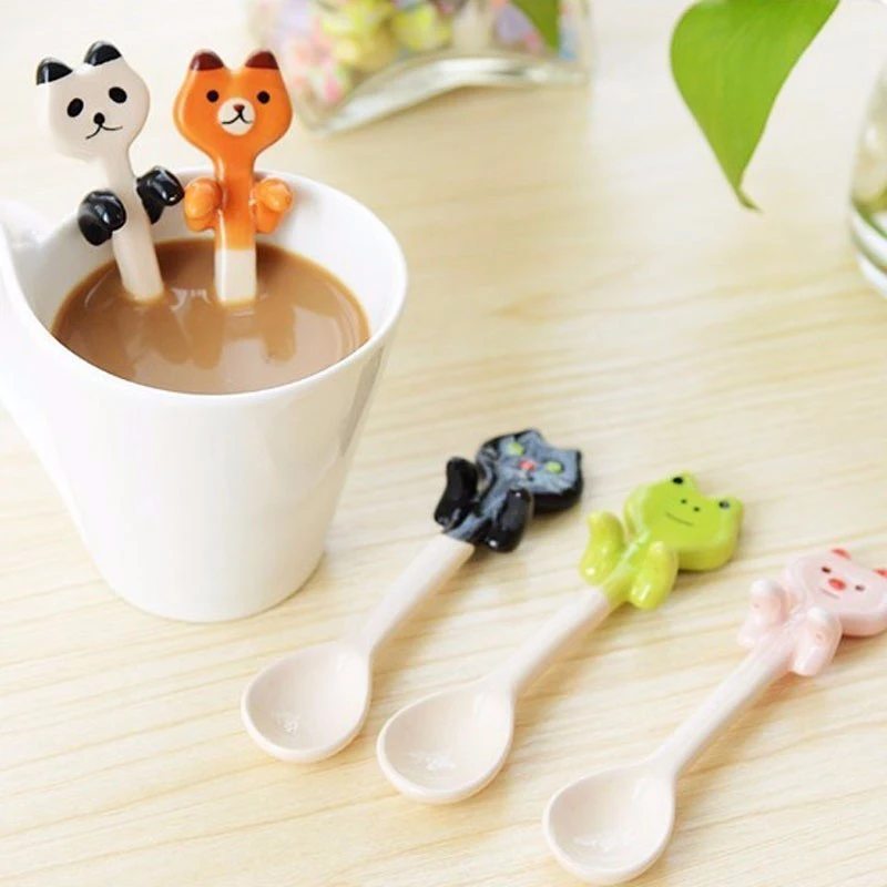 5 стилей посуда в виде животных набор керамический кофейный чайный соус совок для