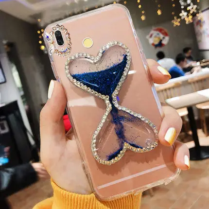 Блестящий жидкий зыбучий песочный чехол для iPhone XR XS Max 6 6S 7 8 Plus 7Plus Bling Wine Glass Case Capa