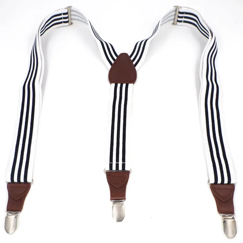 2019 мужские подтяжки в стиле ретро с 3 зажимами кожаные Регулируемый ремень