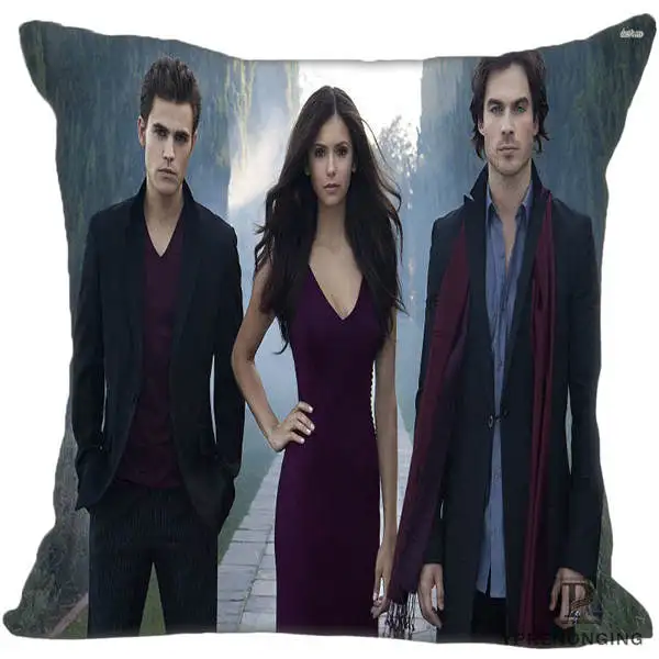 Square Pillowcases Заказная декоративная наволочка Дневники вампира квадратная Наволочка на молнии лучший подарок 35X35,40x40,45x45 см(одна сторона) 180516-61 - Цвет: Square Pillowcases