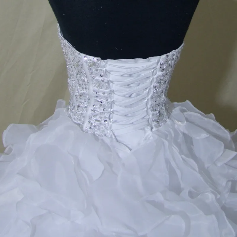 QQ Lover 2021 New Ruffles Ball Gown Wedding Dress Bridal Luxury Beaded Custom-made | Свадьбы и торжества