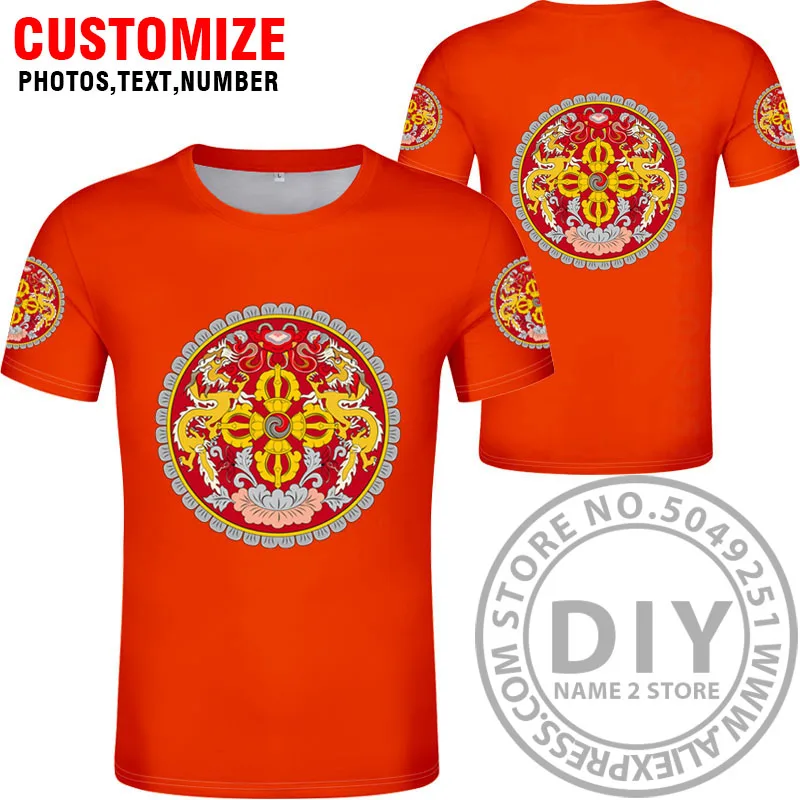 Style 5 BHUTAN t shirt free custom made name number btn country t-shirt bt black nation flag kingdom diy red college print photo clothes - Цвет: Style 5