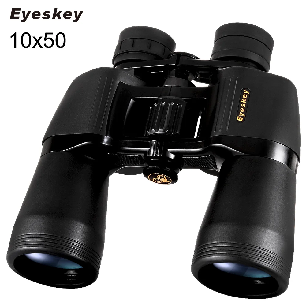 

10x50 Eyeskey Porro Professional Binoculars Neck Strap Camping Hunting Scopes Powerful Binoculars Telescope Bak4 Prism Optics