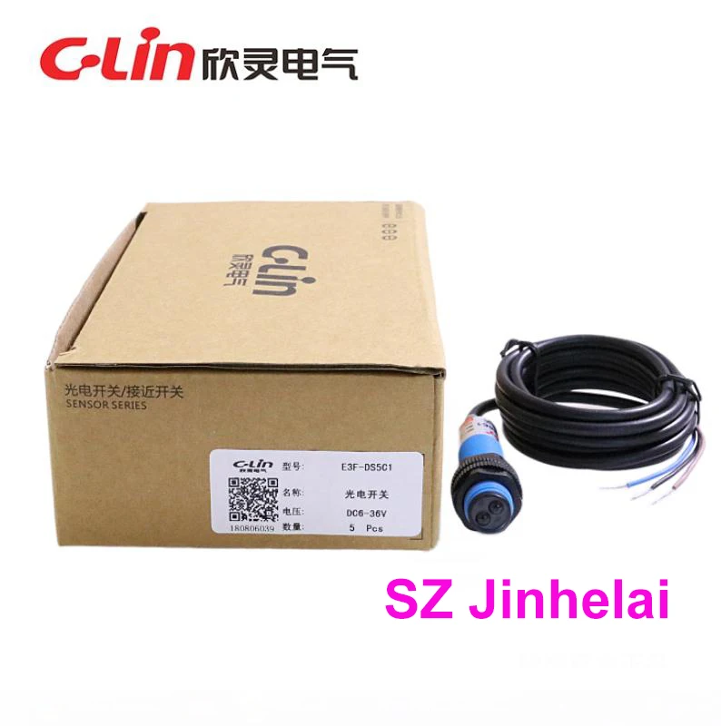 C-Lin E3F-DS5C1 E3F-DS5C2 оригинальный фотоэлектрический переключатель NPN DC6-36V |