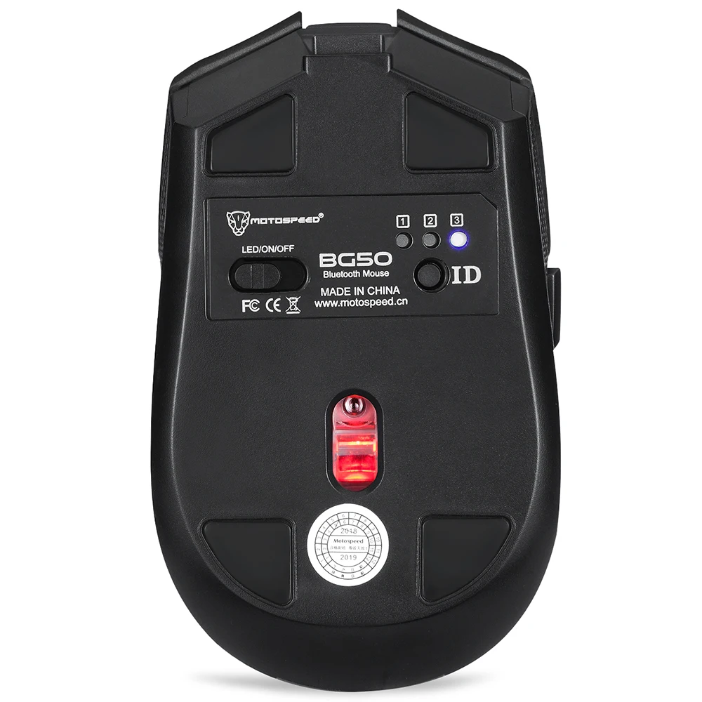 Оригинальная MOTOSPEED BG50 Bluetooth беспроводная мышь 2400 dpi с подсветкой оптическая