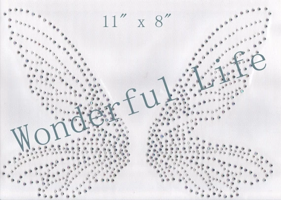 Free shipping Fairy Wings Iron On Hot Fix Rhinestone Transfer | Дом и сад