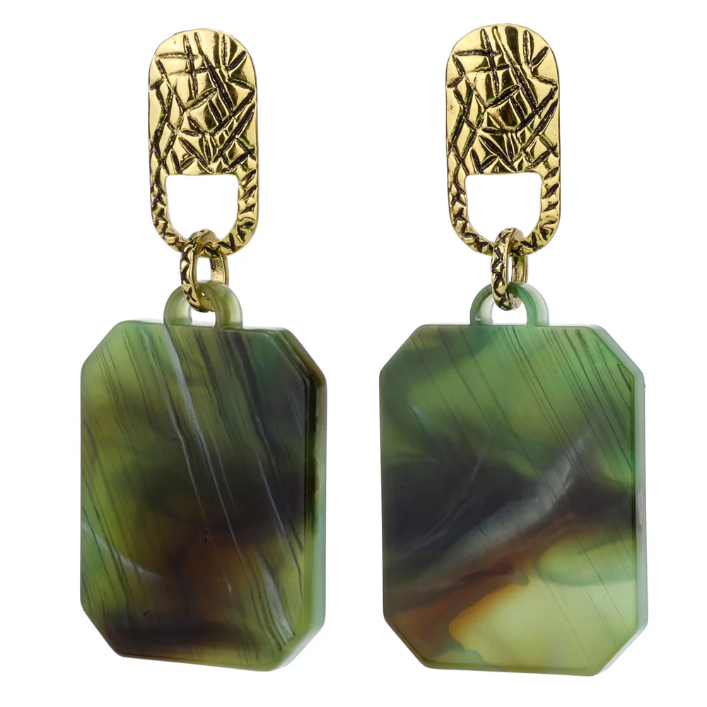 Элегантные женские серьги в стиле ретро элегантные квадратные акриловые