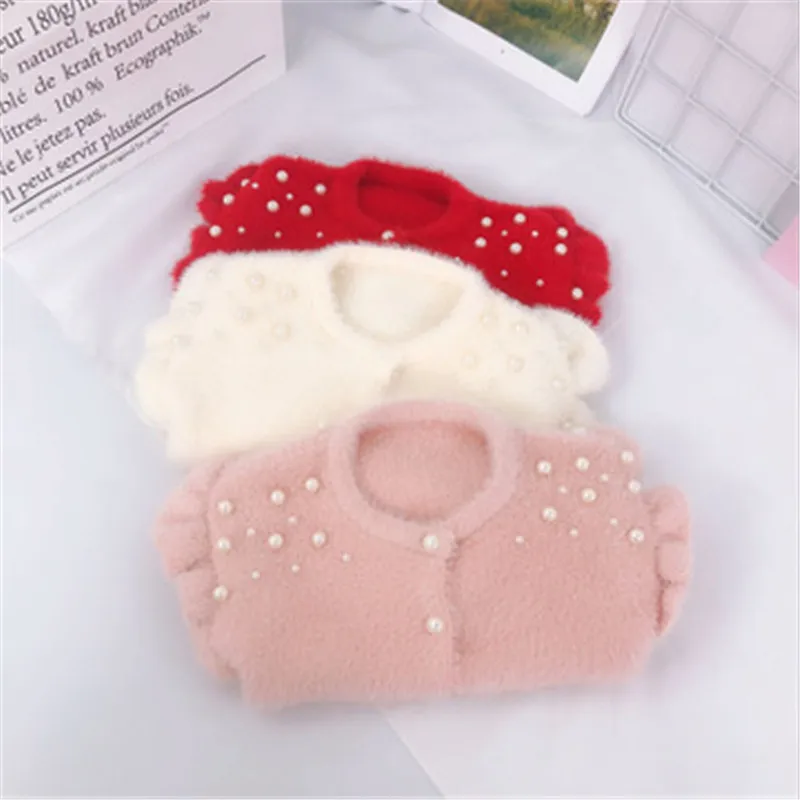 Детский трикотажный кардиган с жемчужинами на девочку | Мать и ребенок