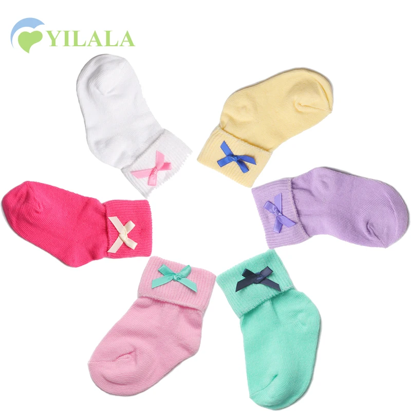 Lovely Bow Baby Socks Letter Cotton Breathable Boys Girls Solid Infant Sock Soft Anti Slip Props Clothing | Детская одежда и обувь