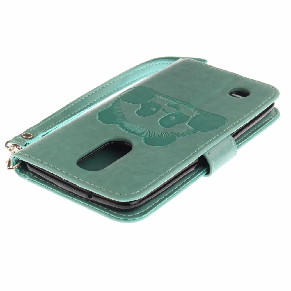 Дергаться 3D рельеф Panda тиснением узор Бумажник кожаный чехол 5.0 для LG LV3 MS210