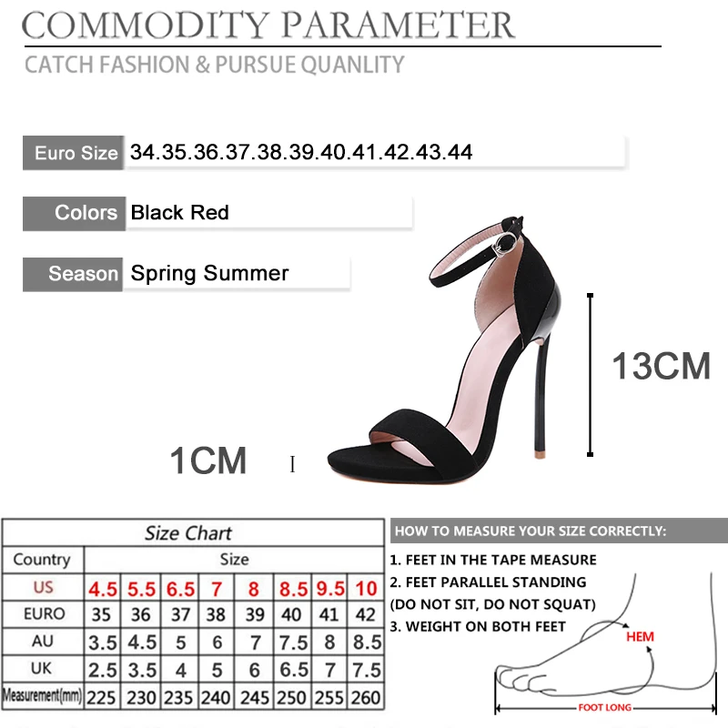 BYQDY Fashion Woman Sandals High Heels PU Leather Peep Toe Sexy Party Shoes Cover Ankle Strap Pumps Russian Size 42 | Обувь